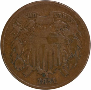 1871 Two Cent Piece VG Uncertified #308 - Picture 1 of 2