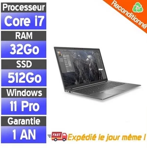 ☑️⭐☑️HP ZBook Firefly 15 G8 - 15.6" Intel - i7-1165G7 - Ram 32Go - SSD 512 Go - - Photo 1/6
