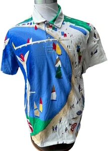 Ralph Lauren Polo Riviera Italia Regata Vela Camisa 1992 Estadio De Colección Para Hombres - Imagen 1 de 20