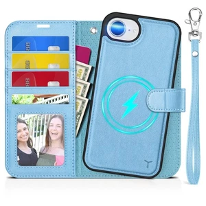 Coque Détachable pour iPhone 16e Housse 2-en-1 Dragonne Etui Simili Cuir RFID... - Photo 1 sur 9