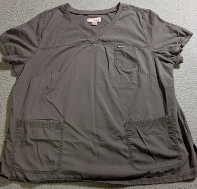 Blusa Médica Koi By Kathy Peterson Para Mujer Gris Sólido Manga Corta Talla 3X Foto 1 de 4