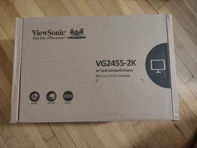 ViewSonic VG2455-2K 24" IPS LED Monitor - Black with USB-C, HDMI , HDMI input - Image 1 of 2