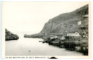 The Gut Quidi-Vidi Harbour ST JOHN'S Newfoundland 1930-45 PECO Postcard 23 - Picture 1 of 2