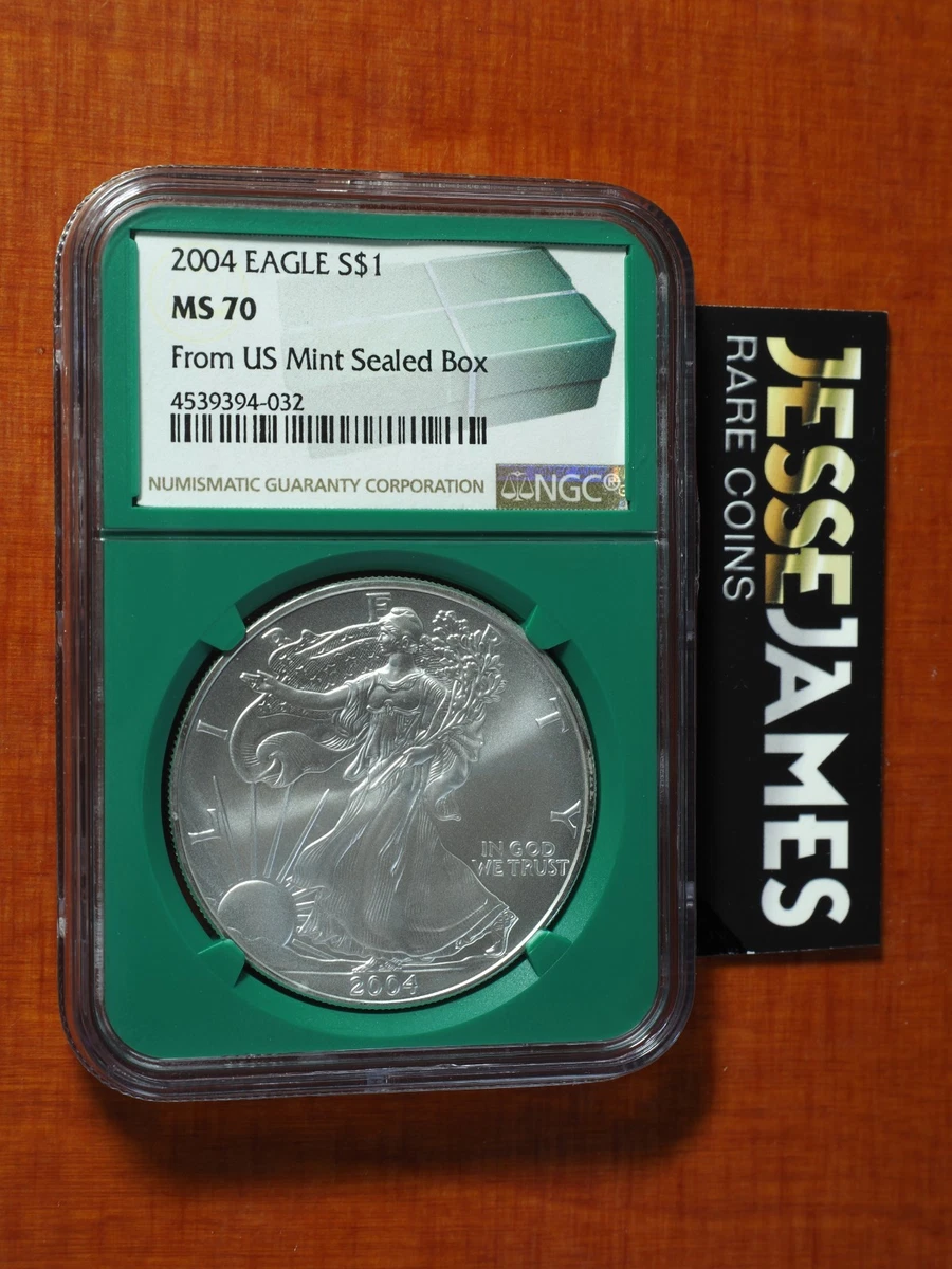2004 American Eagle MS 70 Graded Silver Bullion Coins for sale | eBay