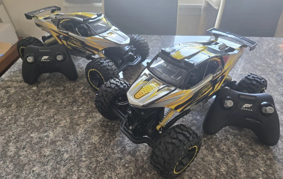 Lote de 2 Monster Trucks Bright Forza 1 Bad F9 carro de controle remoto testado e funcionando! - Imagem 1 de 4
