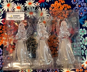 Anges à piles acrylique transparent Hobby Lobby 2022 - NEUF 4,5" - Photo 1/3