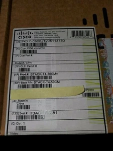 Nob Cisco STACK-T4-50CM Tipo 3 Cavo impilabile 50 CM - Foto 1 di 1