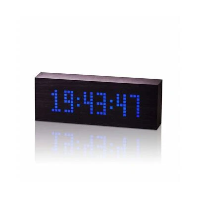 LED Alarm Clock Message Display Clamp & Click Sound Activated Digital Brown & Bl - Image 1 of 2