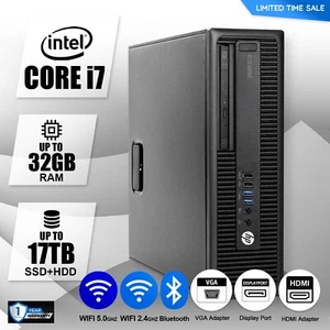 HP Desktop Computer PC i7 6TH,up to 64GB RAM,17TB SSD HDD, Windows 10/11, WiFi - Picture 1 of 4