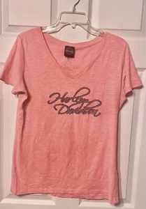 Harley Davidson Womens Tshirt Size 2XL Bright Peach Heather READ - Picture 1 of 4