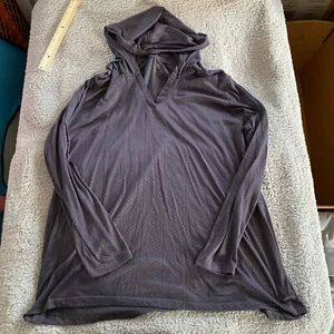 Balance Collection Long Sleeve Hoodie Black Women Plus Size 2X Lightweight Top - Picture 1 of 7