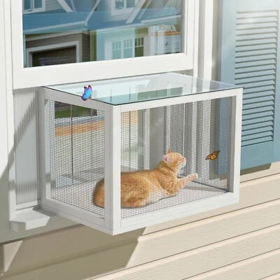 Deluxe Universal Cat Window Box, Waterproof Window Catio Perch Cat Bed - Image 1 of 4