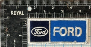 VINTAGE FORD AUTOMOBILE CAR SOUVENIR DEALER MECHANIC 3.25" IRON ON PATCH - Picture 1 of 2