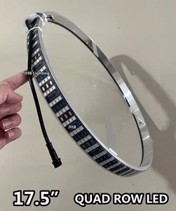 Parts: JHB ONLY 1PC 17.5" QUAD ROW CHASING FLOW (3pins) LED Wheel Ring Rim Light - Picture 1 of 2