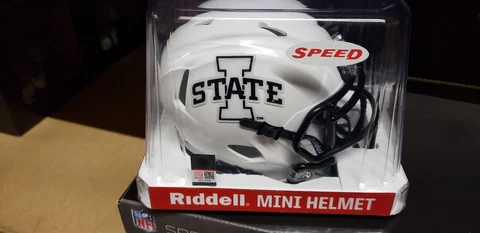 IOWA STATE CYCLONES WHITE  NCAA MINI HELMET RIDDELL NEW IN BOX Cover