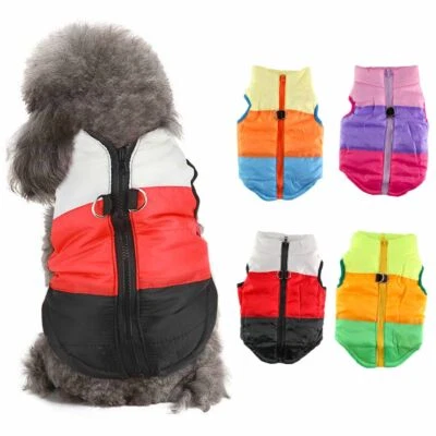 Winter Dog Clothes Small Big Dogs Waterproof  Chihuahua Pet Coats Vest Jacket - Image 1 of 4