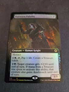 MTG FOIL Forsworn Paladin Extended Art  - Adventures in the Forgotten Realms NM - Picture 1 of 2