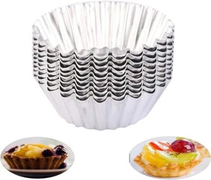 10 STK. Eierkuchenform Obstkuchen Cupcake Wapper Edelstahl Runde Backformen - Bild 1 von 12