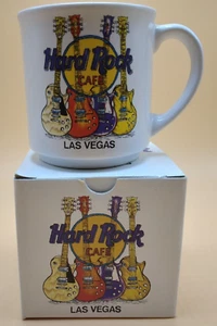 Coffee Cup Mug Hard Rock Cafe Las Vegas 4 Guitars Logo Save the Planet w/Box - Picture 1 of 8
