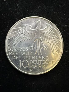 1972 J German Silver 10 Marks - L105 - Picture 1 of 2