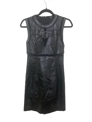 Women’s 6 NWT Guess Faux Leather Mesh Mini Dress - Image 1 of 3