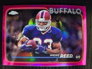 2024 Topps Chrome Andre Reed Pink Refractor /399 #11 Bills HOF!! - Picture 1 of 2