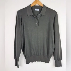 Brooks Brothers Vintage 60's Green Henley Sweater - Picture 1 of 7