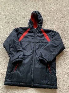 Nike Coat Youth XL Black Zip Up Long Sleeve Reversible with Hood 2T - Picture 1 of 10