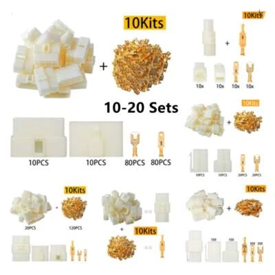 10/20 Sets Automotive Electrical Male Female Cable Terminal Plug Wire Connector - Image 1 of 4