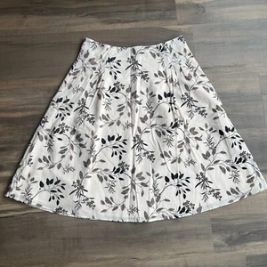 Banana Republic International exklusiver Baumwollmischung Blumen Midirock gefüttert 12 - Bild 1 von 11