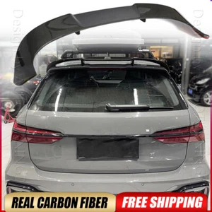 Se adapta a Audi RS6 Avant C8 Wagon 2019-24 fibra de carbono seco techo trasero alerón labio del ala - Imagen 1 de 15