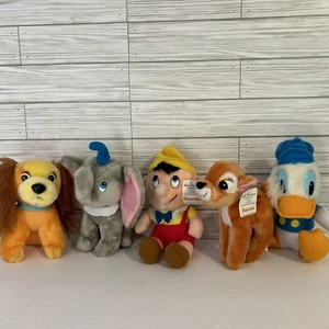 Vintage Walt Disney Plüsch Lady, Dumbo, Pinocchio, Bambi, Donald Duck von 1985 - Bild 1 von 22