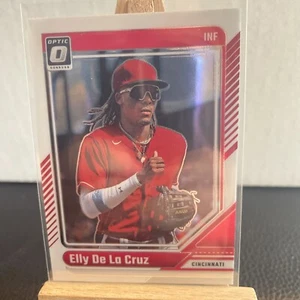 2024 Panini Donruss Optic ELLY DE LA CRUZ Holo Silver Prizm Cincinnati Reds - Picture 1 of 2