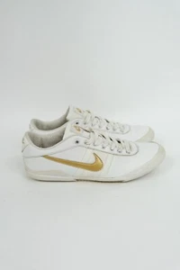 Nike White Gold Leather Sneakers Women’s VINTAGE Y2K US 7 UK4.5 EU 38 - Picture 1 of 10