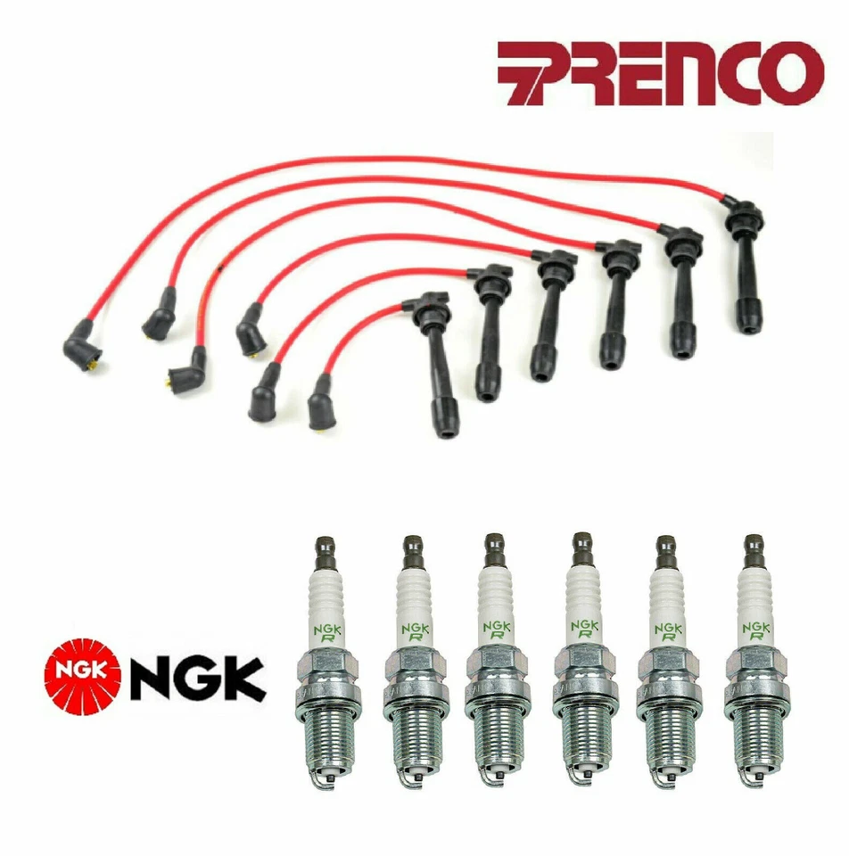 Juego de cables PRENCO + 6 bujías NGK para Hyundai Santa Fe Sonata/Kia Magentis Foto 1 de 1