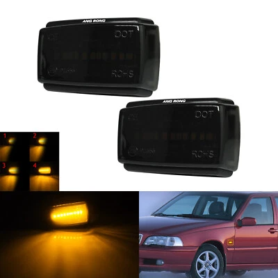 2x LED Seitenblinker Schwarz für Volvo C70 MK I 872 873 S90 964 965 S40 644 645 - Bild 1 von 4