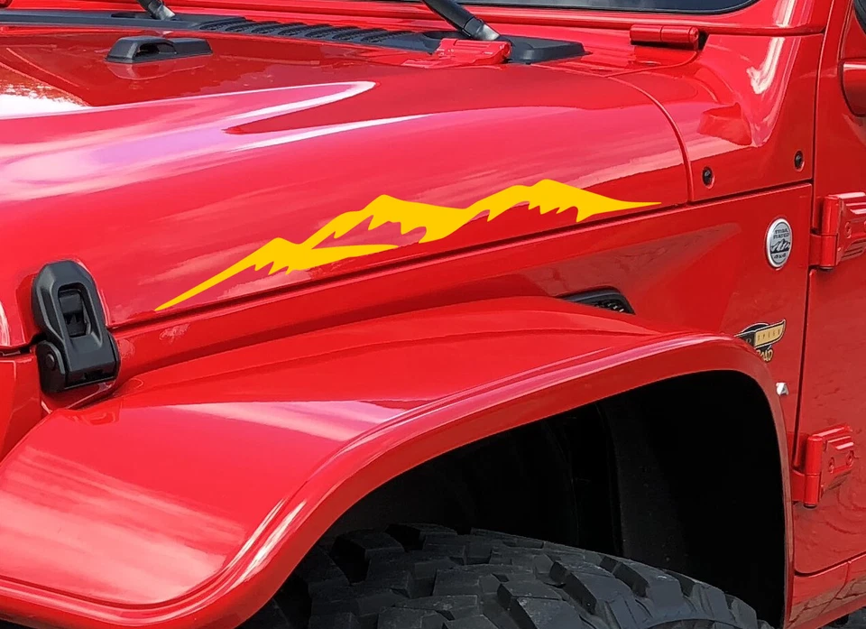 2 calcomanías adhesivas para capó Jeep WRANGLER Rubicon TJ JK CJ YJ y camiones Foto 1 de 1