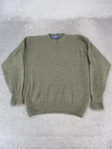 Vintage Pendleton Sweater Mens Large Brown Shetland Wool Knit - Picture 1 of 8