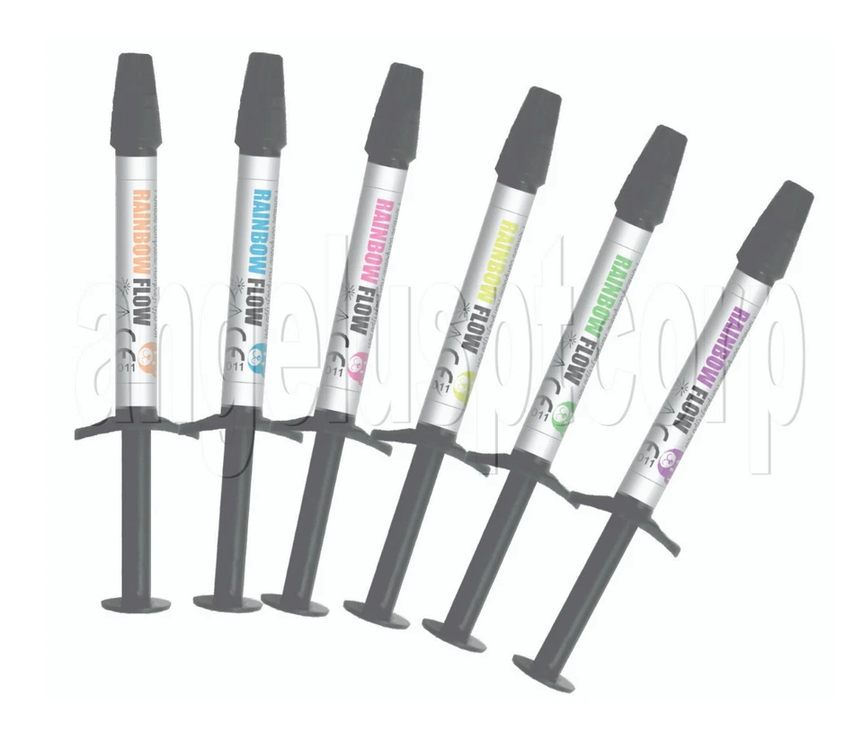 Dental Light-Cure Rainbow Flowable Composite | 1x Syringe 1g | Cerkamed