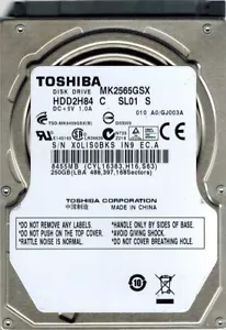 Toshiba MK2565GSX 250GB HDD2H84 C SL01 S CHINA - Picture 1 of 1