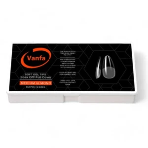 Punta de gel suave Vanfa para extensiones de uñas (almendra media) - Imagen 1 de 4