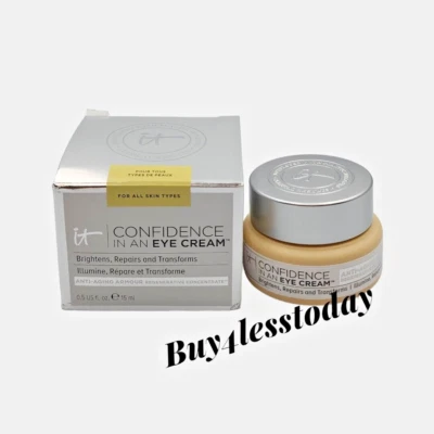 IT Cosmetics Confidence In A Crema para Ojos Ilumina, Repara y Transforma 0.5 OZ Foto 1 de 4