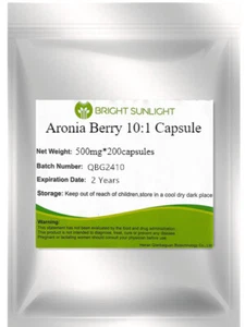 QBG Organic Aronia Berry 10:1 Capsule Chokeberry 500mg*200capsules - Picture 1 of 2