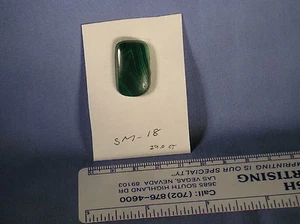 18-Malachite cabochon Free Form - Picture 1 of 2