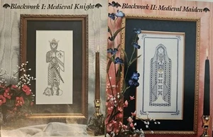 Moss Creek Designs Blackwork Knight And Maiden - Picture 1 of 7