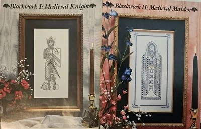 Moss Creek Designs Blackwork Knight And Maiden - Image 1 of 4