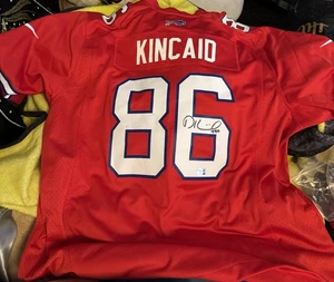 DALTON KINCAID Signed BUFFALO BILLS RED NIKE JERSEY FANATICS COA On Field *READ - Picture 1 of 6