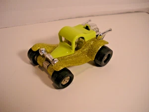 Vintage Tonka Totes Hot Rod 1970's Small Plastic Lime Green Sparkle - Picture 1 of 15