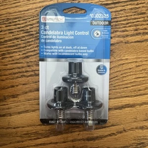 Utilitech 3 Count Candelabra Light Control Outdoor Dusk To Dawn 0302325 - Picture 1 of 2