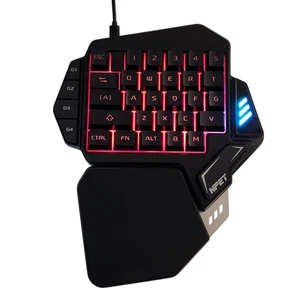 T10 Pro Singlehanded Gaming Light Up Keyboard - Bild 1 von 6